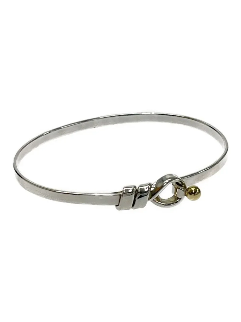 Tiffany & Co Silver Hook & Eye Bangle Bracelet